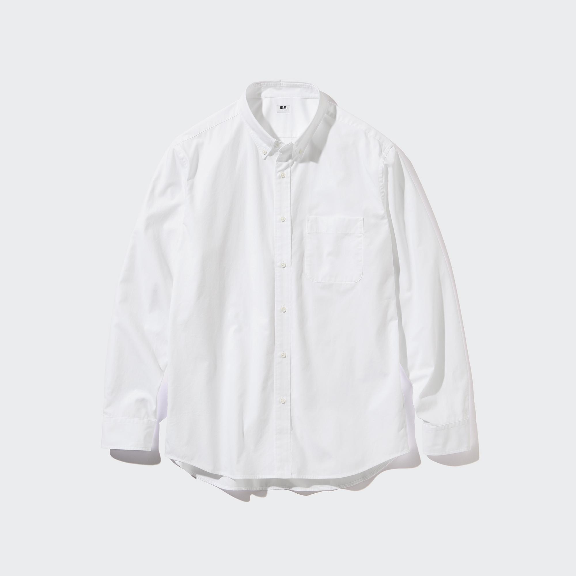 Extra Fine Cotton Broadcloth Long-Sleeve Shirt XS UNIQLO US Product Image